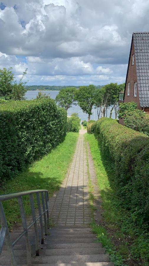 Ferienwohnung In Weisser Villa Am Kliff Flensburg Ngoại thất bức ảnh